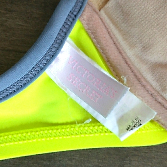 VICTORIA'S SECRET NEON YELLOW BIKINI 34B/M - Picture 6 of 8